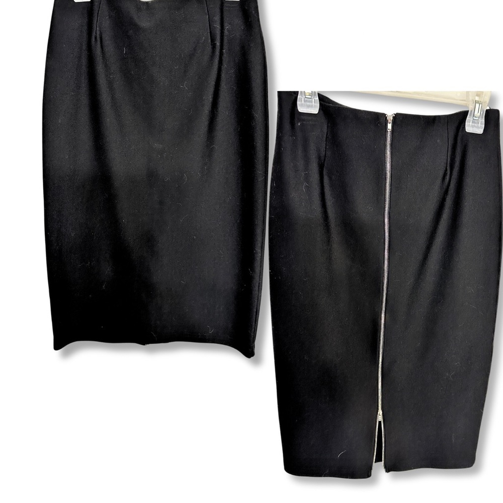 ALYTHEA Skirt Black Tailored Pencil Straight Sexy Full Back Zip Womens Size L